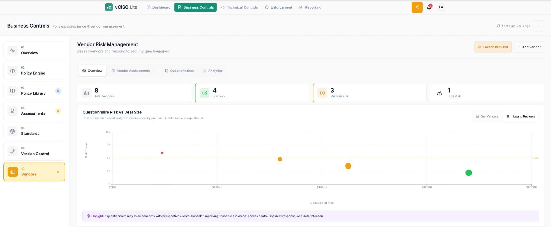 Vendor risk management with AI-powered questionnaire filling - 2